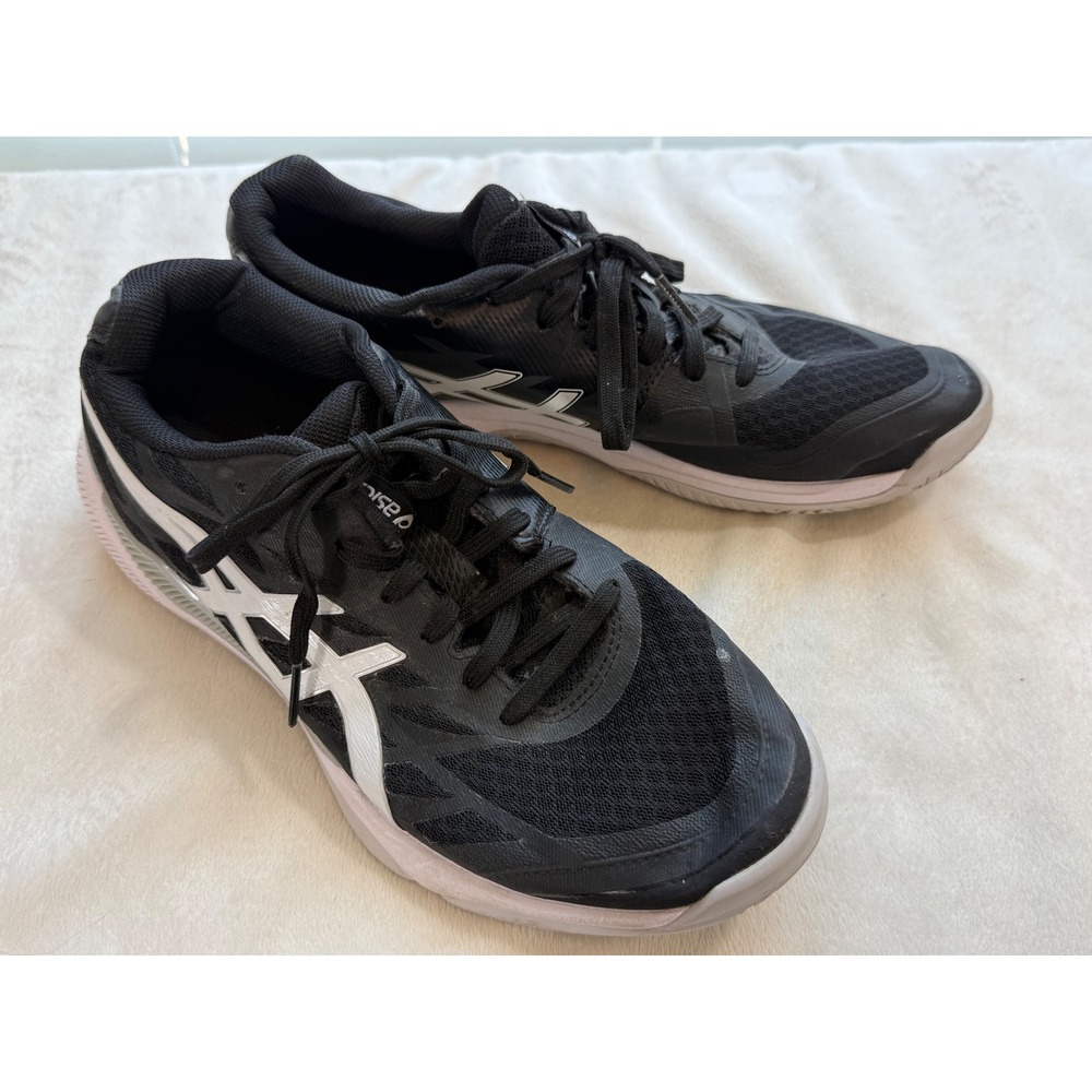ASICS Gel Tactic 12 Women's 9.5 Black Silver Volleyball Court Shoes